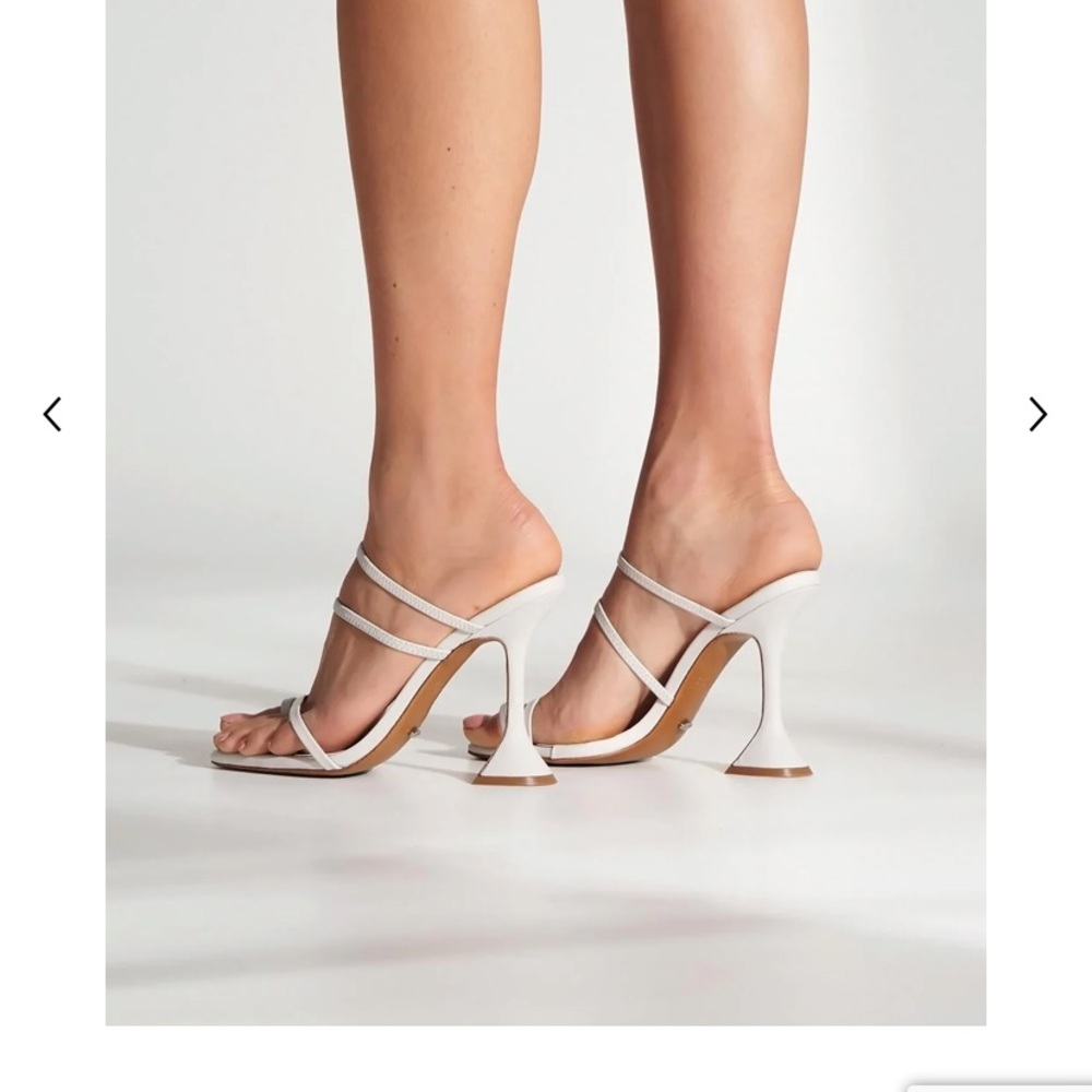 Stelle Milk Capretto Sandal 4in Heels Size 10